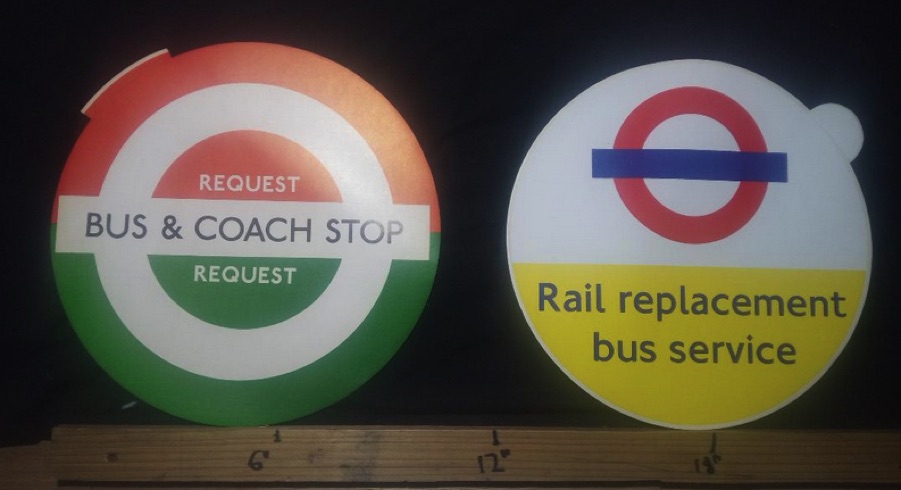 Vintage London Bus signs available